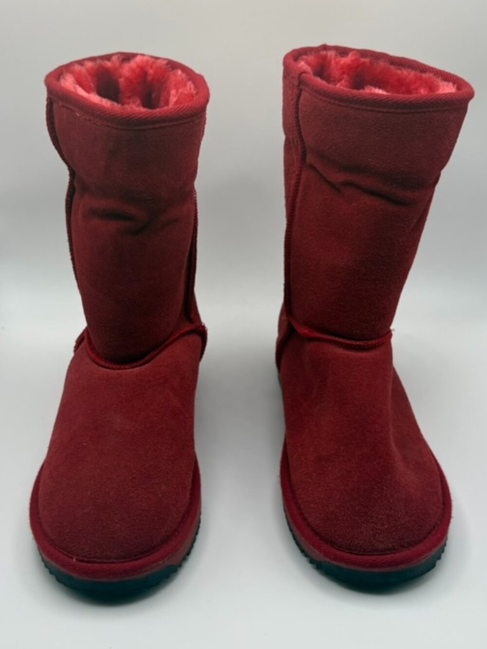 Women's Warm Winter Boots In Red Size 7